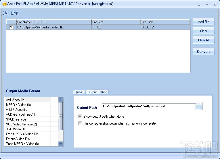 Abcc Free FLV to AVI WMV MPEG MP4 MOV Converter,Abcc Free FLV to AVI WMV MPEG MP