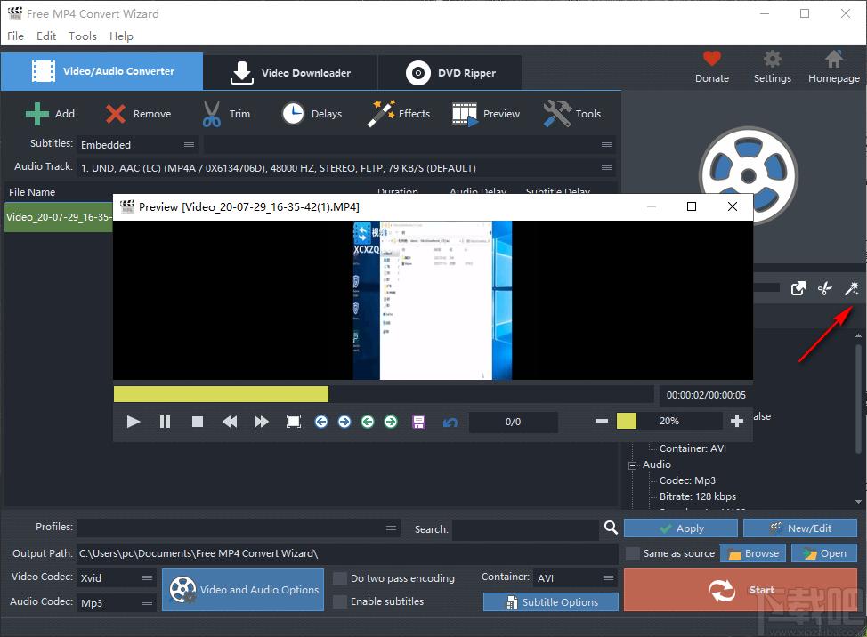 Free MP4 Convert Wizard下载,视频转换,视频下载,视频剪辑