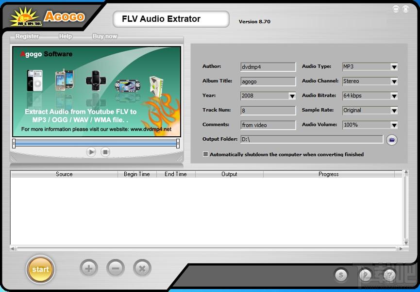 Agogo FLV To Audio Converter,Agogo FLV To Audio Converter下载,Agogo FLV To Audio C