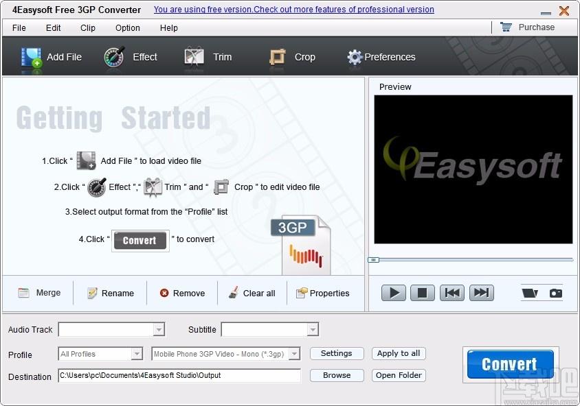 4Easysoft Free 3GP Converter下载,3GP视频格式转换器