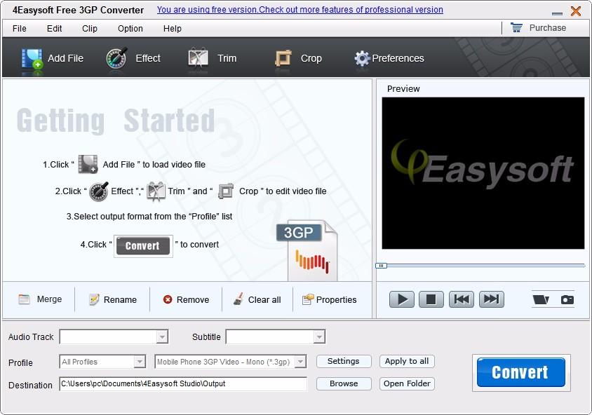 4Easysoft Free 3GP Converter下载,3GP视频格式转换器